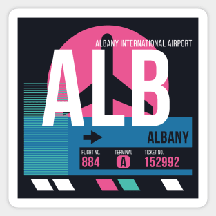 Albany (ALB) Airport // Sunset Baggage Tag Sticker